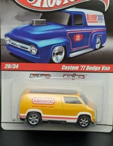 Hot Wheels Delivery Custom '77 Dodge Van 'Conoco' 20/34 Real Riders - Picture 1 of 5