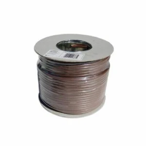 Tambor de cable coaxial de alta calidad 100 m marrón RG6 para antena de TV Freesat satélite Sky - Imagen 1 de 2