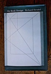 On Book Design Award-Winning Book Designer Richard Hendel Lg Hardcover 1998 - Picture 1 of 1