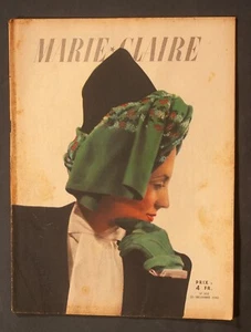'MARIE-CLAIRE' FRENCH VINTAGE MAGAZINE CHRISTMAS ISSUE 20 DECEMBER 1943 - Picture 1 of 3