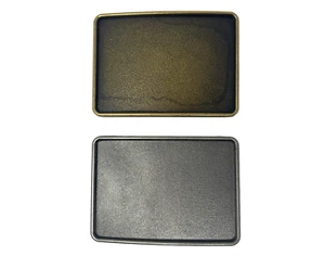 Blank Belt Buckles Antique Rustic Vintage Belt Buckles Western Belt Buckle 2 Pcs - Picture 1 of 8