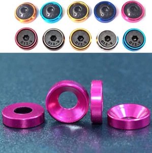 M2 M2.5 M3 M4 M5 M6 M8 Pink Aluminum Alloy Countersunk/Flat Head Washers Gasket - Picture 1 of 8