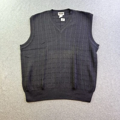 Ping Sweater Vest Mens Medium Gray Cable Knit Sleeveless Casual Preppy Golf - Image 1 of 4