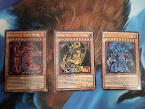 Lot des 3 Bêtes Sacrées Yu Gi Oh Anglais : Raviel, Uria, Hamon - Imagen 1 de 4