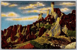 Vintage Wyoming WY Hells Half Acre 1940er Leinenansicht alte Postkarte - Bild 1 von 2
