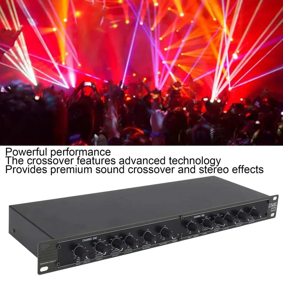 Professional Stereo 2/3 Way Mono 4 Way Crossover for Outdoor Stage Performance - Image 1 of 4