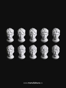 Sisters of Battle 06d Heads x10 - 28mm Scale Resin Bits by Manufaktura Minis - Picture 1 of 3