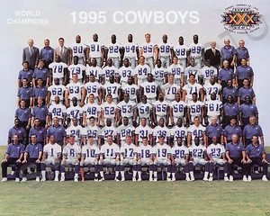 1995 DALLAS COWBOYS NFL CHAMPIONS SUPER BOWL 30 TEAM 8x10 PHOTO AIKMAN SMITH - Picture 1 of 1