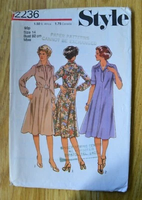 Style Size 14  Bust 92cm Pattern 2236 Misses Dress - Image 1 of 2