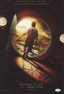 The Hobbit Lord Of the Rings Cast Autographed 12x18 Photo Original Poster ACOA - Picture 1 of 2