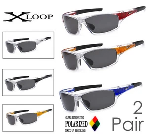 2 pares de gafas de sol combinadas X-Loop lentes polarizadas deporte ciclismo pesca correr - Imagen 1 de 20