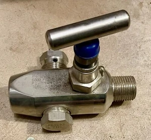 SusTech 1/2" 6000 PSI SS portiertes Nadelventil - Bild 1 von 2