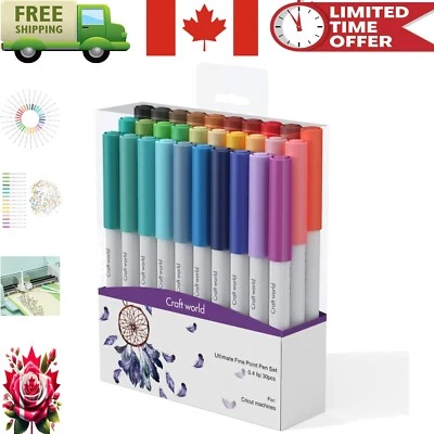 Bolígrafos vibrantes de punta fina de 30 unidades para Cricut - perfectos para dibujar y dibujar Foto 1 de 4