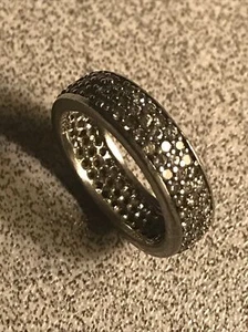 Strass in acciaio inox - fascia anello di fidanzamento - donna/ragazza - tg 5,75 - 4g - Foto 1 di 2