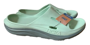 Hoka Ora Recovery Slides 3 Comfort Sandals Men's 12 / Women's 14 Mist Green NWT - Picture 1 of 8
