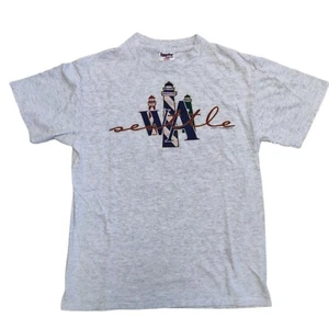 VTG 90's Seattle Washington Single Stitch T-Shirt Sz M Oneita Powerpro Tag - Picture 1 of 7