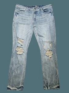 Sean John Essex Classic Slim Distressed Stretch Jeans Men Size W42 - Picture 1 of 10