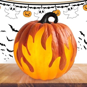 Linterna de calabaza de Halloween iluminada portátil Jack-O-Lantern para eventos de Halloween - Imagen 1 de 9