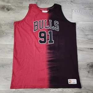 Canotta Mitchell & Ness Dennis Rodman Chicago Bulls profilo tie-dye alta 3XL - Foto 1 di 8