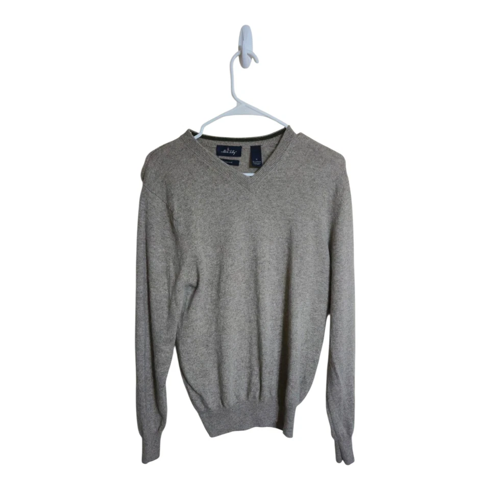 Suéter Allen Solly Hombres M Avena Cachemira Carrera Preppy Abuelo Core Vacaciones  Foto 1 de 4