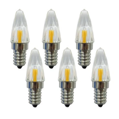 6x E14 lâmpada LED europeia 1505 COB K9 vidro cristal cônico lâmpadas B6 - Imagem 1 de 4