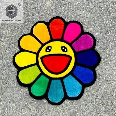 Takashi Murakami Flower Floor Mat Rug". - Image 1 of 4