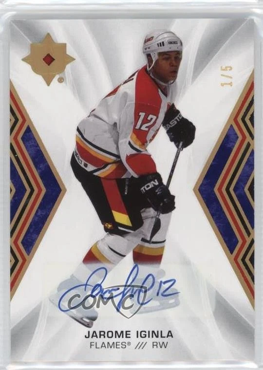 2021 Upper Deck Ultimate Collection Legends Purple /5 Jarome Iginla #78 Auto HOF - Image 1 of 2