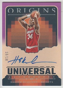 2024-25 Panini Origins Rockets Hakeem Olajuwon Universal FOTL Purple Auto /18 - Picture 1 of 2