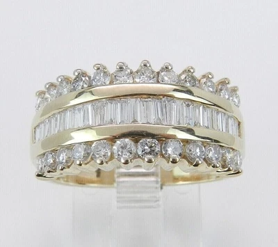 2 克拉长方形实验室制造的钻石结婚戒指 14k 镀黄金 — 第 1/4 张图片