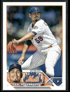 2023 TOPPS CARLOS CARRASCO NEW YORK METS #161 - Picture 1 of 2