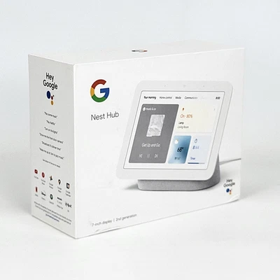 Google - Nest Hub - 7" Smart Display - 2nd Gen - Chalk - GA01331-US - Open Box - Image 1 of 4