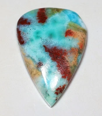 40 Ct 6X24X35 mm Diseñador Natural Rojo Larimar Pera Cabujón Piedra Preciosa HR-280 Foto 1 de 4