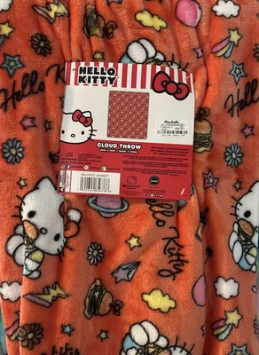 Manta Hello Kitty Naranja Nube 60" X 70" Súper Suave ¡NUEVA! ¡NUEVO CON ETIQUETAS! Foto 1 de 4