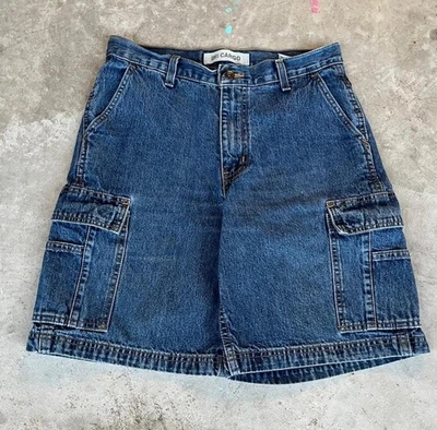 Faded Glory Vintage Y2K Relaxed Baggy Denim Cargo Shorts Men’s 32x10 Skater - Image 1 of 4