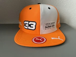NWT PUMA Max Verstappen Red Bull Racing Spa Orange Flatbrim Cap 2018 Adult - Picture 1 of 7