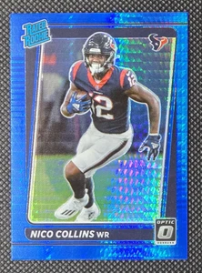 2021 Donruss Optic Football Blue Hyper Rated Rookie Nico Collins Texans #230 - Bild 1 von 2