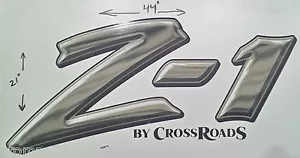 Z-1 Z1 PARA CASA RODANTE ZINGER CROSSROADS AUTOCARAVANA CÁMPER LOGOTIPO CALCOMANÍA DORADO NEGRO BLANCO 44X21 - Imagen 1 de 1