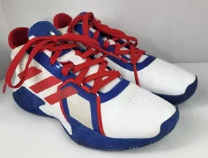 Adidas Basketball Shoes Sneakers Men's Size 6.5 LVL 029002 White Blue Red - Picture 1 of 11