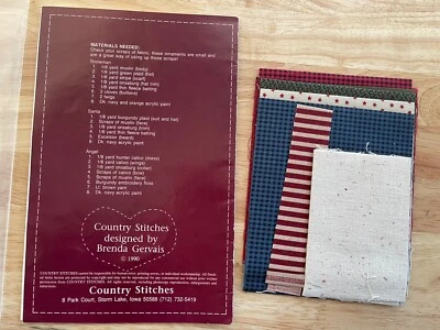 Country Stitches Oh Christmas Tree Pattern With Fabric Pieces by Brenda Gervais - Image 1 of 4