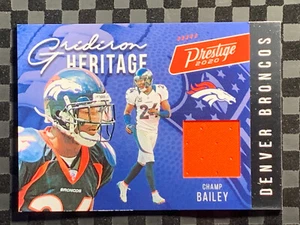 2020 Panini Prestige Football Gridiron Heritage Patch/Relic Champ Bailey Broncos - Picture 1 of 4