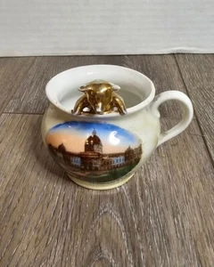 Circa 1915 Souvenir Of Harrisburg, PA Porcelain Chamber Pot Gold Pig - Picture 1 of 7