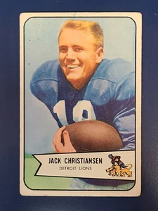 1954 Bowman Football Card #100 Jack Christiansen Lions Low Grade G/F/P See Pics - Picture 1 of 2
