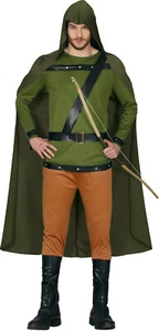 Robin Hood Kostüm Herren Bogenschütze Dieb Räuber Mittelalter Super L 52-54 - Bild 1 von 6