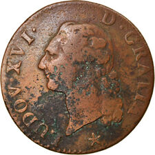 [#864730] Coin, France, Louis XVI, Sol ou sou, Sol, 1786, Lille, VF, Cop, per