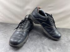 Ethnic G-Sock Men's Golf Shoes Black 10.5 M Leather Spikeless Lace Up Sneakers
