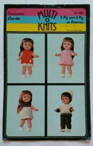 Cleckheaton 166 Dolls Clothes Knitting Pattern - 4 Designs - Good - Picture 1 of 5