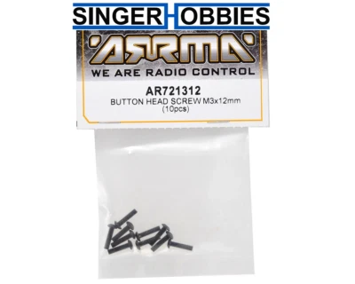 Arrma ARAC9801 AR721312 Button Head Screw 3x12mm (10) HH - Image 1 of 2