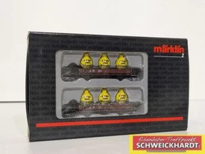 Märklin Miniclub 82100 - Rungenwagenst 2 piezas R10 DB Ep4 con tanques de aceite SH221096 - Imagen 1 de 4