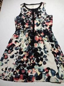 Mac + Jac A Line Dress Womens Medium Multicolor Floral Sleeveless - Picture 1 of 5