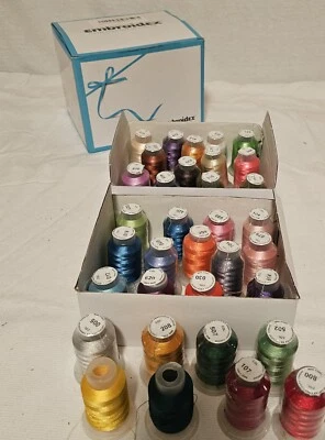 34 Spools Embroidex Polyester Machine Embroidery Thread  Most New Sealed - Image 1 of 4